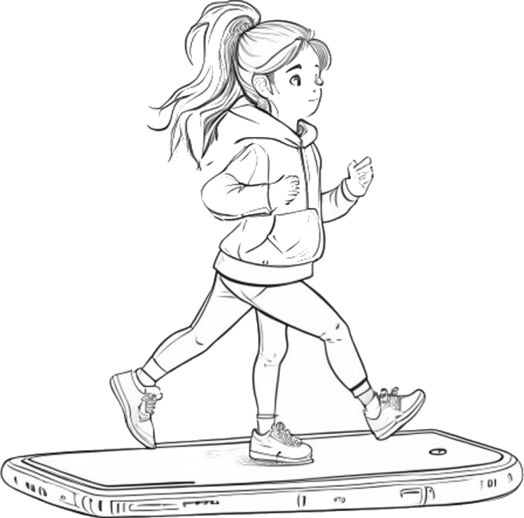 A woman on a solo run with no one around
